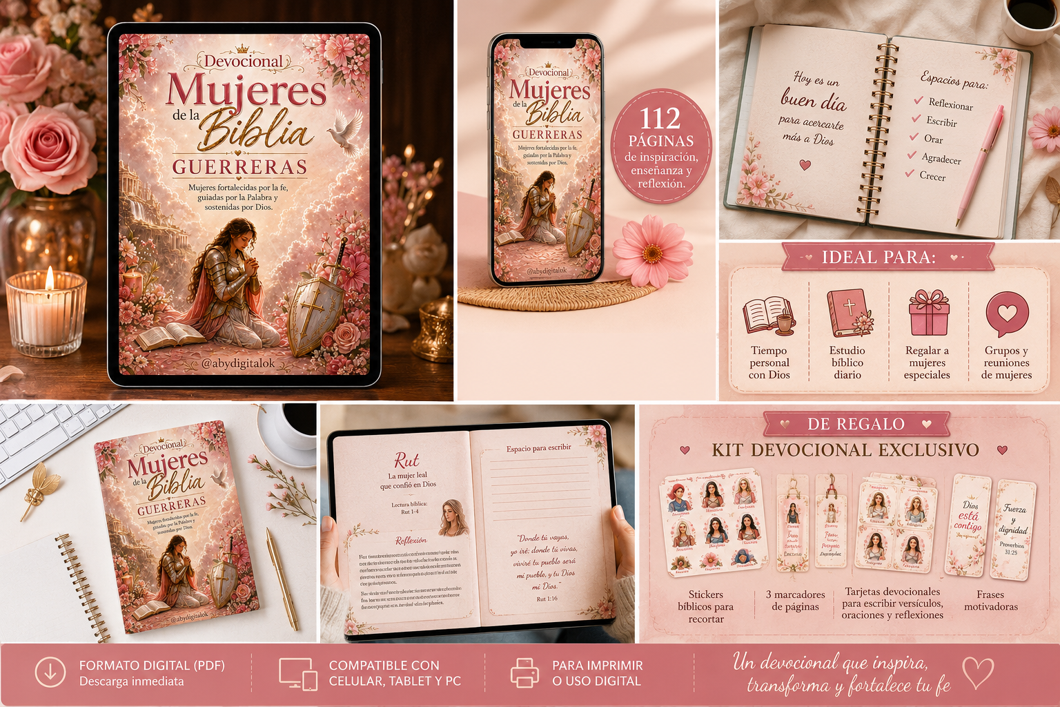 🌸 Devocional Mujeres de la Biblia – Guerreras | Ebook Digital (PDF)